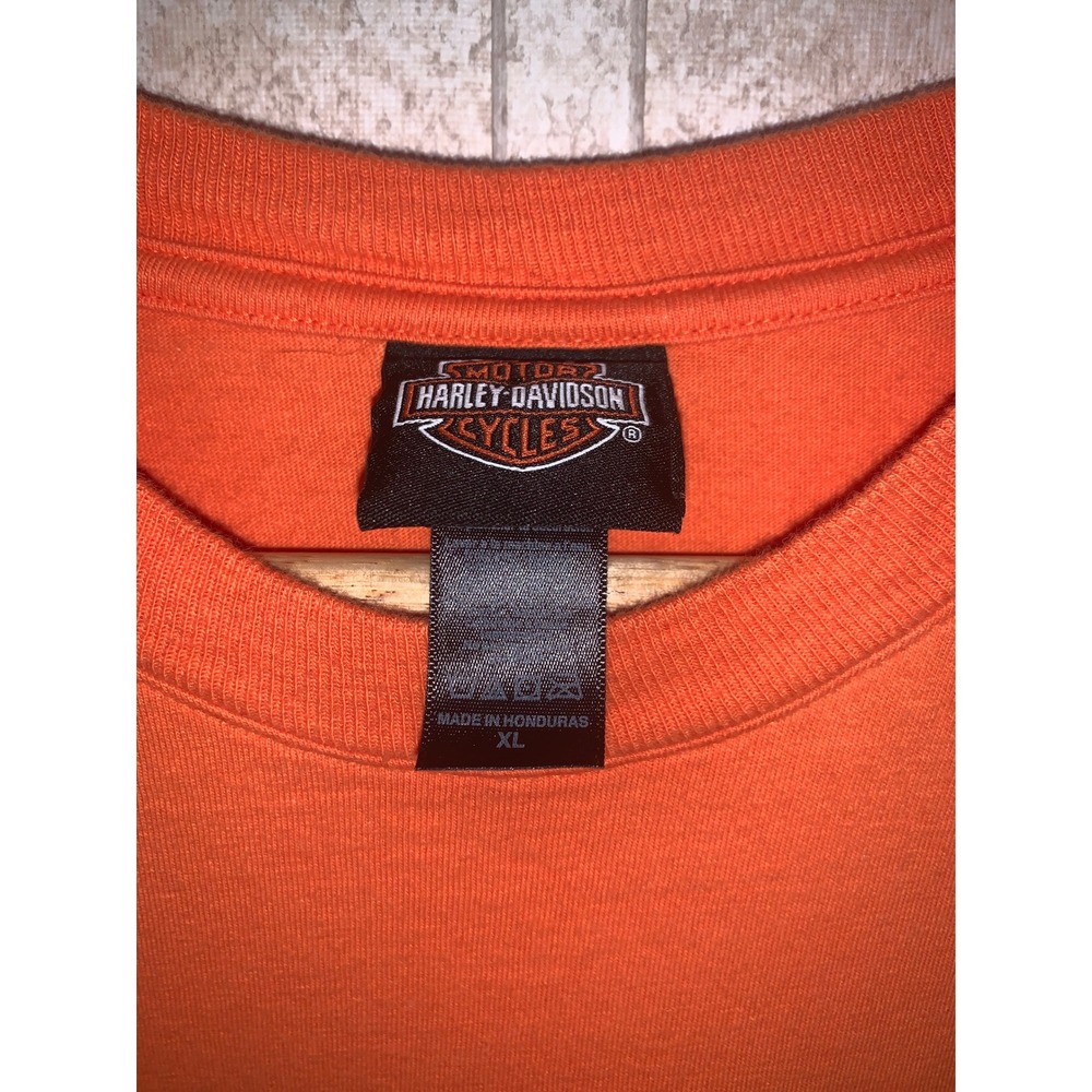 Harley-Davidson Mens XL Orange Eureka Springs Arkansas Eagle Graphic T-Shirt - Picture 3 of 10